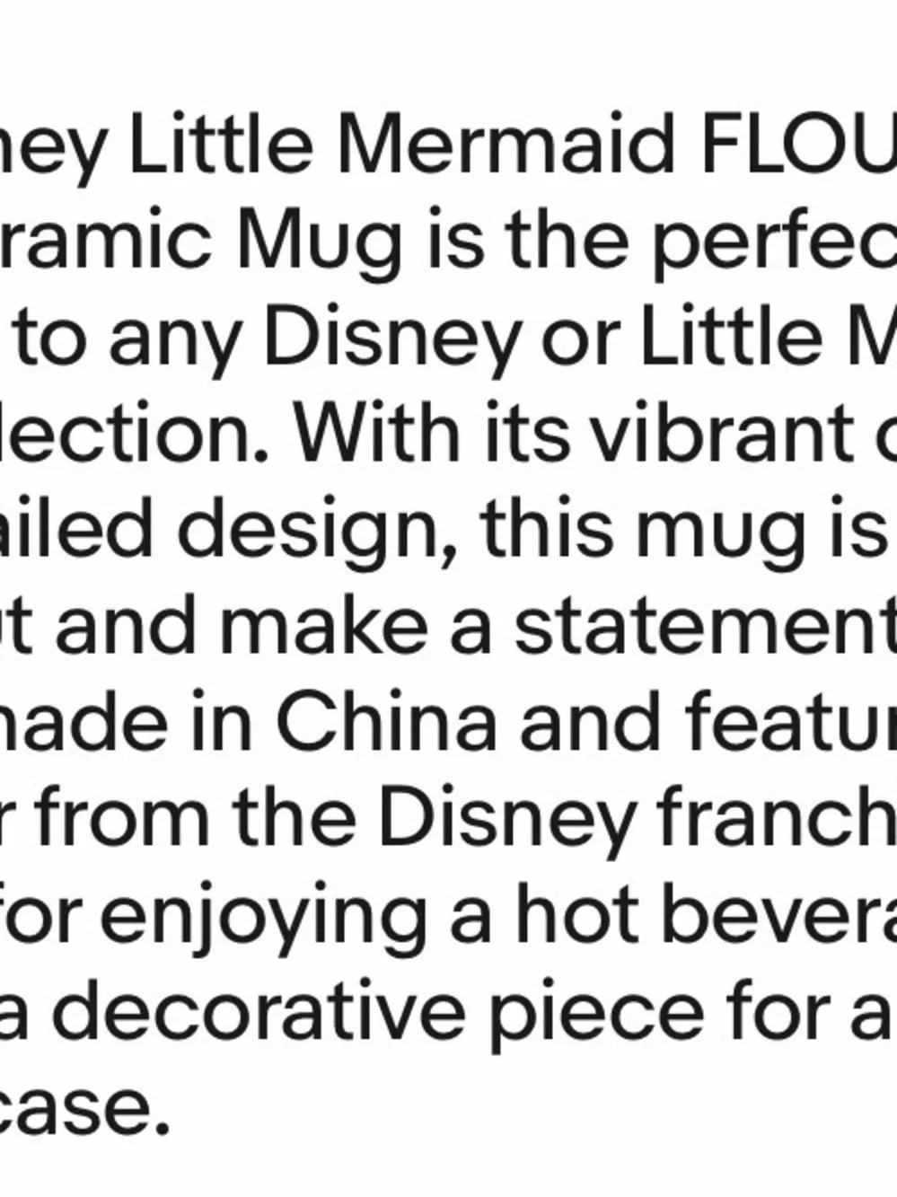 Disney Yellow and Blue Flounder Ceramic Planter Mug